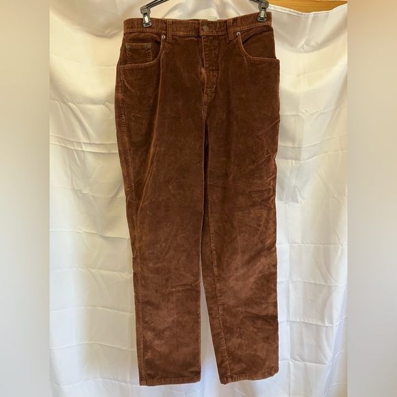 bill blass Pants - Bill Blass Brown Straight Leg Corduroy Pants